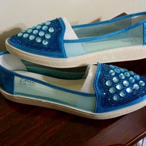 New Sky Blue slip on shoes.